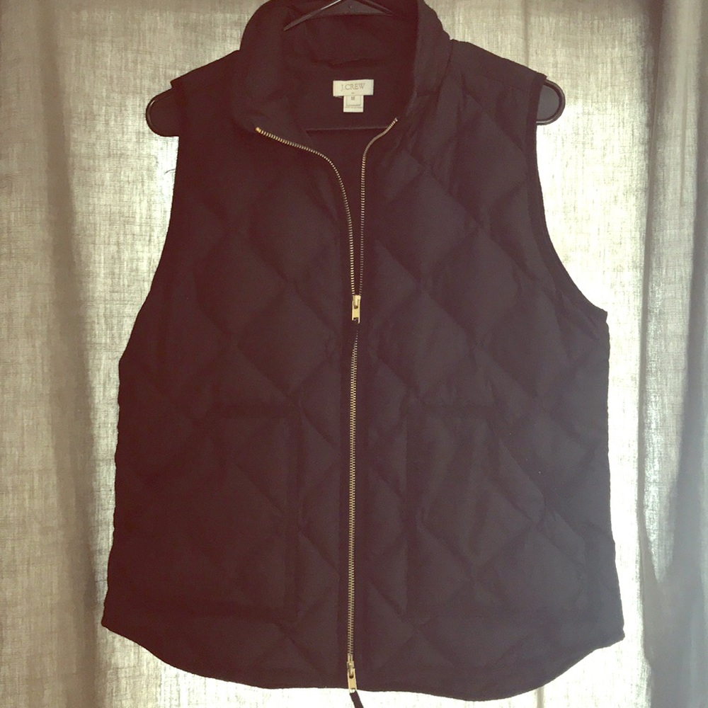 J Crew black puffer vest